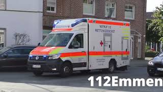 RTW 2 Meppen Ems auf Einsatsfahrt zu Krankenhaus Ludmillenstift [upl. by Notsud]