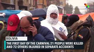 Evo Morales Concerned After Several Oruro Carnival Blasts [upl. by Busch210]