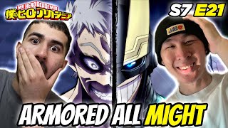 ARMORED ALL MIGHT  MY HERO ACADEMIA SEASON 7 EPISODE 21 REACTION [upl. by Stilu]