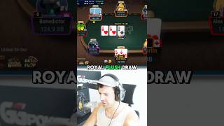 ROYAL FLUSH VS FLUSH 🤯 poker shorts [upl. by Woodhouse189]