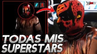 Estas son TODAS las SUPERSTARS de mi WWE2K18 [upl. by Ainollopa198]