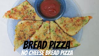 Bread Pizza Without Cheese  Bread Pizza recipe  No Cheese Pizza recipe [upl. by Ised]