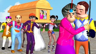 Squid Game vs Scary Teacher 3D NickJoker and Tani Harley Quinn Troll Miss T vs Neighbor with Archery [upl. by Ahsemo]