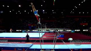 MORDENTI Celeste LUX  2019 Artistic Worlds Stuttgart GER  Qualifications Uneven Bars [upl. by Bron]