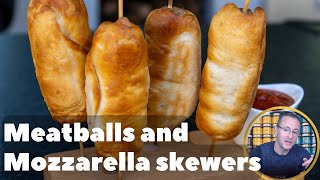 Meatball skewers recipe Air Fryer skewers recipe Amazing Meatballs amp Mozzarella Appetizer [upl. by Isoais864]