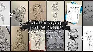 Easy Drawing Ideas for Beginners  Aesthetic Drawing Ideas  Simple Sketches  Kids Drawings [upl. by Wallraff]