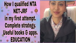 How I cleared my NTA UGC NETJRF June 2020 in First Attempt  EDUCATION [upl. by Marleah]