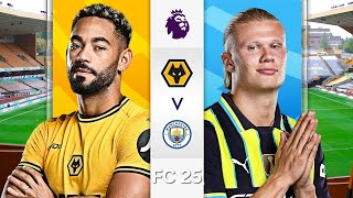 WOLVES  MANCHESTER CİTY  PREMİER LEAGUE MATCHDAY 8  EA FC 25 PREDİCTİON  🎮⭐️ [upl. by Oludoet]