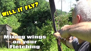 Archery 101  Will it Fly  Mixing the wings on our Fletching [upl. by Namra629]