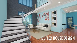 3050 feet  1500 sqft modern 5 bedroom duplex house plan as 3d home design [upl. by Kiersten]