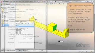 SolidWorks Simulation  Large Displacement Case 2 [upl. by Anabella143]