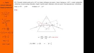 629 Fizykamax optyka geometryczna pryzmat szklany kąt łamiący [upl. by Diantha]