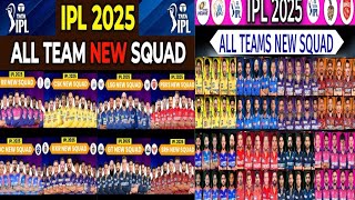 IPL 2025 Mega auction All Team Squad 😍😱 And Probably playing 11 😍🔥 Best target player list RCB  kkr [upl. by Ynnob]