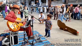 BOTTLENECK BLUES  a UNIQUE version of ‘Sixteen Tons’ on the Street in Chester [upl. by Floyd]