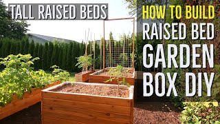 How to Build High Raised Bed Garden Box [upl. by Yanat752]