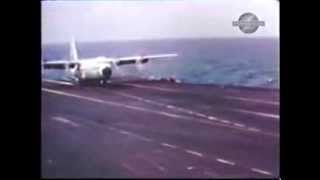 USS Forrestal C 130 Hercules Carrier Landing Trials22 [upl. by Galatea]