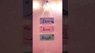 DIY Live Love Laugh Wall hanging  Wall hanging craft ideas😍 artsyvinni shorts diy wallhanging [upl. by Arela874]