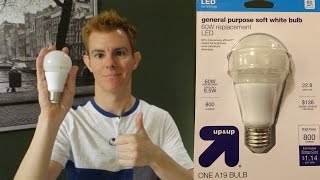 Review Target up amp up 60Watt Equivalent Soft Whtie LED LIght Bulb [upl. by Haimorej]