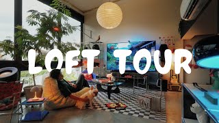 My Loft Apartment Tour  high ceiling mid century and cosy [upl. by Tips76]