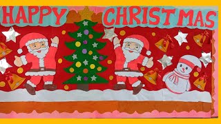 Christmas Bulletin Board Decoration In My Schoolschooldecorationideas christmasdecorations [upl. by Noicnecsa575]