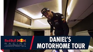 F1 Cribs Daniel Ricciardos Motorhome for Europe [upl. by Gnilyarg]