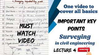 surveying important key points  in civil engineering [upl. by Nbi]