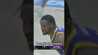 Bronny scores the first bucket of the season for the South Bay Lakers [upl. by Scarlet]