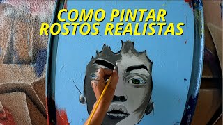 PINTANDO ROSTO REALISTA [upl. by Anawek]