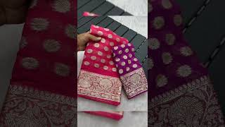 georgette saree collection💥shots youtubeshorts trending viralvideo trendingsarees under500 [upl. by Granthem]