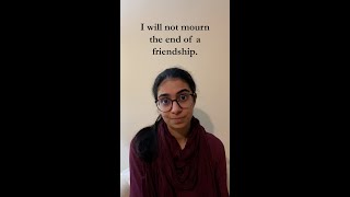 I will not mourn the end of a friendship  Spoken Word Poetry by Sania Irfan [upl. by Oinotnanauj108]