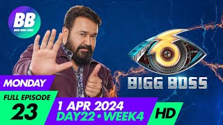 Bigg Boss Malayalam Season 6  Full Episode 23  1 Apr 2024  Bigg Boss Zone [upl. by Cochrane120]