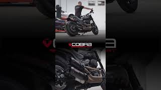 HarleyDavidson Fat Bob Exhaust Upgrade  Twin GP Carbon Fibre by Cobra Sport Exhausts fatbob [upl. by Socram]