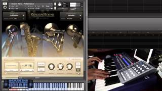 Native Instruments Session Horns review  SoundsAndGear [upl. by Ahsurej]