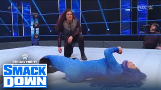 Tamina takes out Sasha Banks Bayley after defeating Lacey Evans Naomi  FRIDAY NIGHT SMACKDOWN [upl. by Phedra]