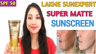 LAKME 9to5 SUNEXPERT SUPER MATTE SUNSCREEN LOTION REVIEW😍 [upl. by Bum46]