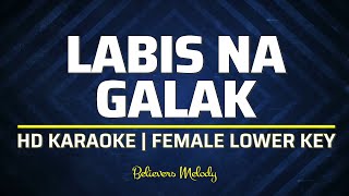 Labis na Galak  KARAOKE  Female Lower Key G [upl. by Alyal]