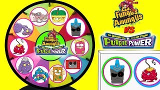 Grossery Gang Series 3 Putrid Power VS Fungus Amungus Spinning Wheel Game Punch Box Toy Surprises [upl. by Nytsuj]