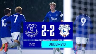 U21 HIGHLIGHTS Everton 22 Cardiff City [upl. by Anaet]