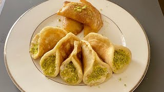 How To Make Qatayef At Home Qatayef With Cream Qatayef Arabic Sweat [upl. by Weil]