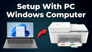 HP Deskjet 4155e Printer How to Setup With PC Windows Computer 2024 Step By Step Guide [upl. by Yllom281]