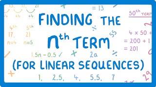 GCSE Maths  How to Write Expressions for the nth term of Arithmetic Sequences 55 [upl. by Iaj]