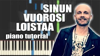 Juha Tapio  Sinun vuorosi loistaa  PIANO TUTORIAL [upl. by Eniliuqcaj]