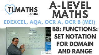 ALevel Maths B816 Functions Set Notation for Domain and Range [upl. by Elnore]