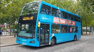 Bus Spotting in Milton Keynes Arriva Optare Olympus B9TL 4104 YJ08 EEB Route M5 to Magna Park [upl. by Rayford]