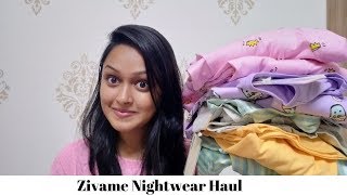 Zivame Nightwear Haul  SLEEPWEAR Haul  Womens Affordable Nightwears [upl. by Ehman]