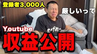 【稼げる】Youtube収益を公開！登録者3000人だとこんなもんです。32歳独身フリーター [upl. by Aiekat72]