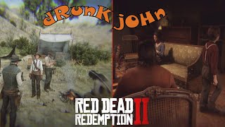 Drunk John Antagonizing Friends and Family At Beechers Hope  RDR2 [upl. by Euhsoj]