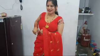 Saree Draping For Beginners In Hindi  Saree Wearing Easy Steps drapingstyle [upl. by Colner589]