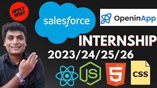 Internship For College Students amp Freshers  New Internship Hiring 2024 2025 2026 Batch  Salesforce [upl. by Anivahs]