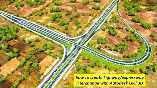 Civil 3D How to create HighwayExpressway interchange with independent Geometry dont miss it 12 [upl. by Sherrer]